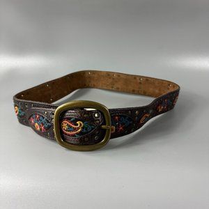 Lucky Brand Multicolor Embroidered Belt